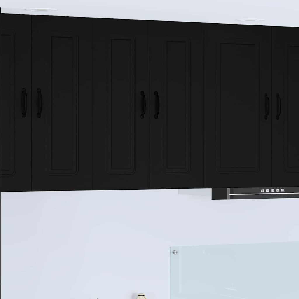 Küchenhängeschrank Schwarz 60 x 31 x 80 cm Holzwerkstoff